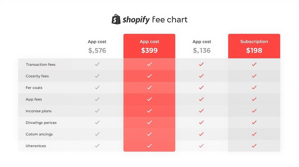 How to Make and Run Your Website on Shopify in 2026 and Build a Profitable Online Business 11 fee chart shopify